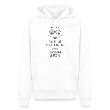 Sohn sein - Männer Premium Bio Hoodie - Weiß - Vorne - Nico (187cm)