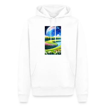 Landscape with 4 Areas, Generative AI - Männer Premium Bio Hoodie - Weiß - Vorne - Nico (187cm)