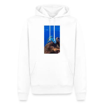 BlueCrap - Sweat à capuche Premium bio Homme - blanc - Devant - Nico (187cm)