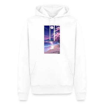Animierte Landschaft - Männer Premium Bio Hoodie - Weiß - Vorne - Nico (187cm)