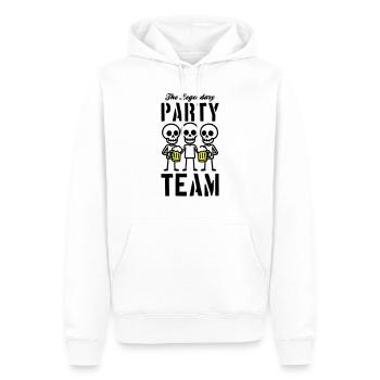 Skeleton Beer Party Team - Men’s Premium Organic Hoodie - white - Front - Nico (187cm)