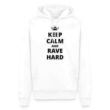 Techno - Techno musik - Rave - Rave Hard - Männer Premium Bio Hoodie - Weiß - Vorne - Nico (187cm)