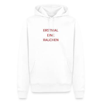 Raucher Rauchen Tabak Nikotin Entspannung - Männer Premium Bio Hoodie - Weiß - Vorne - Nico (187cm)
