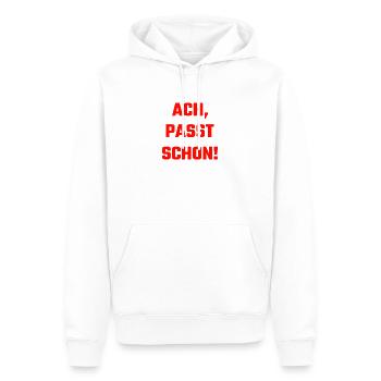 Passt Schon - Männer Premium Bio Hoodie - Weiß - Vorne - Nico (187cm)