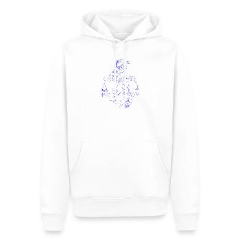Moin mit Anker Vintage Design - Männer Premium Bio Hoodie - Weiß - Vorne - Nico (187cm)