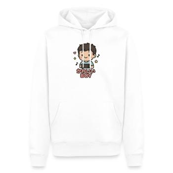 Süßer Junge mit Gamecontroller - Männer Premium Bio Hoodie - Weiß - Vorne - Nico (187cm)