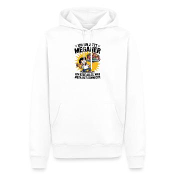 JE SUIS MAINTENANT - Sweat à capuche Premium bio Homme - blanc - Devant - Nico (187cm)