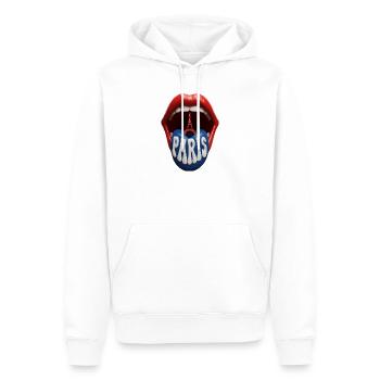 Paris Tongue Pop Art - Männer Premium Bio Hoodie - Weiß - Vorne - Nico (187cm)