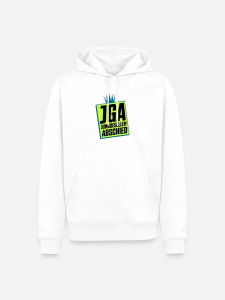 Junggesellenabschied JGA Neon Design - Männer Premium Bio Hoodie - Weiß