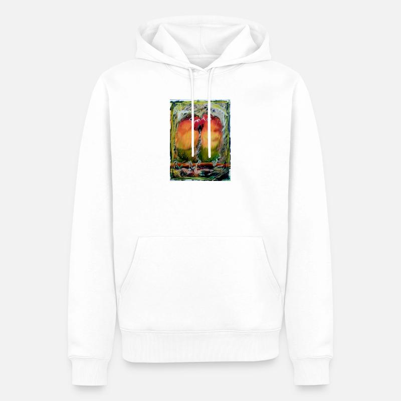 Inséparables - Sweat à capuche Premium bio Homme - blanc