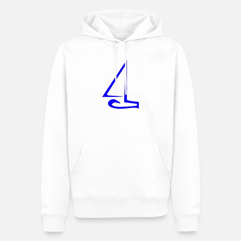 Voile - Sweat à capuche Premium bio Homme - blanc