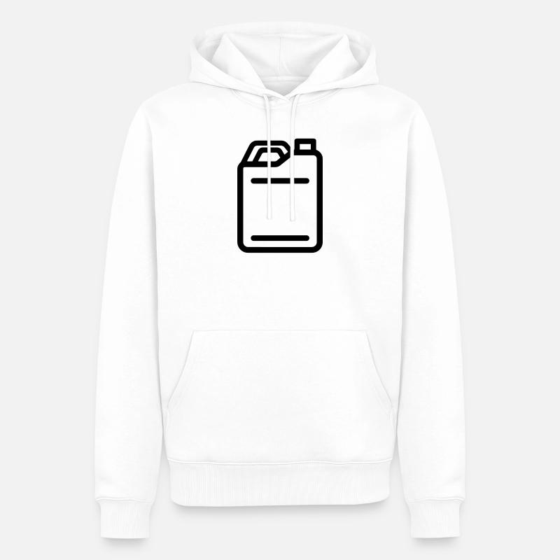 jerrican - Sweat à capuche Premium bio Homme - blanc