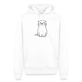 Otter - Männer Premium Bio Hoodie - Weiß - Vorne - Nico (187cm)