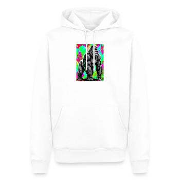 gorilla - Men’s Premium Organic Hoodie - white - Front - Nico (187cm)