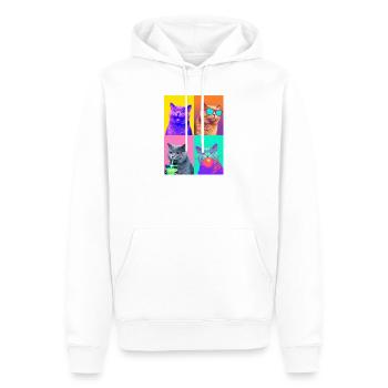 Katzen Britisch Kurzhaar Katze - Männer Premium Bio Hoodie - Weiß - Vorne - Nico (187cm)