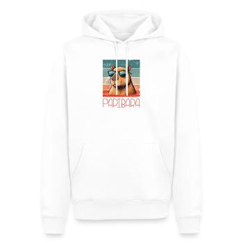 Papibara Daddy Drôle - Sweat à capuche Premium bio Homme - blanc - Devant - Nico (187cm)