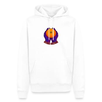 Pop Art Culture des agrumes orange - Sweat à capuche Premium bio Homme - blanc - Devant - Nico (187cm)