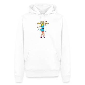 Danseuse - Mode de vie dansant - Sweat à capuche Premium bio Homme - blanc - Devant - Nico (187cm)