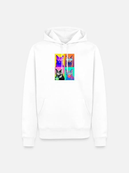 Katzen Korat Katze - Männer Premium Bio Hoodie - Weiß