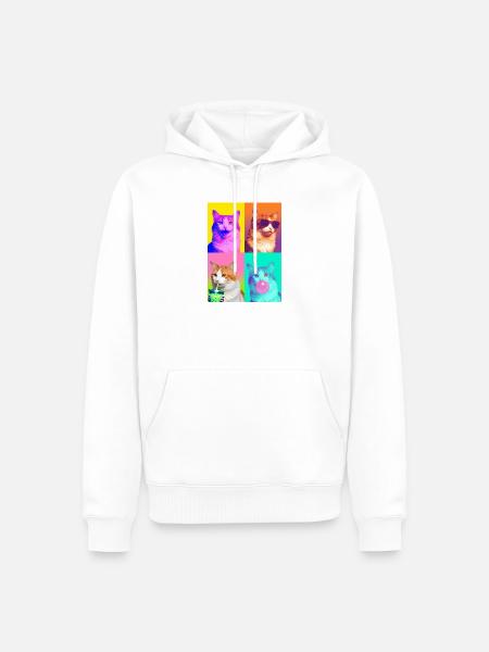 Katzen Türkisch Van Katze - Männer Premium Bio Hoodie - Weiß