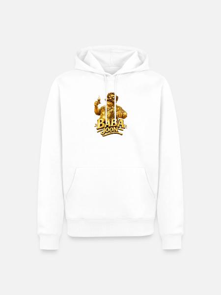 Baba Joon Papa Tee Gold - Männer Premium Bio Hoodie - Weiß