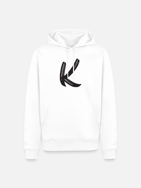 K - Männer Premium Bio Hoodie - Weiß