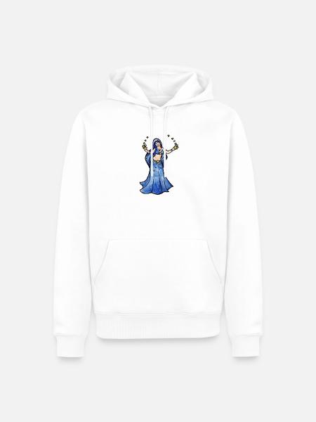 Himmlische Kaiserin in Blau - Männer Premium Bio Hoodie - Weiß