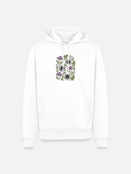 Gotische Spinnen - Männer Premium Bio Hoodie - Weiß