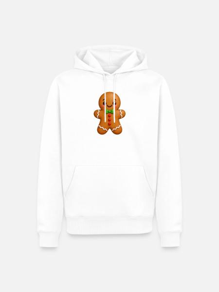 Lebkuchenmann - Männer Premium Bio Hoodie - Weiß