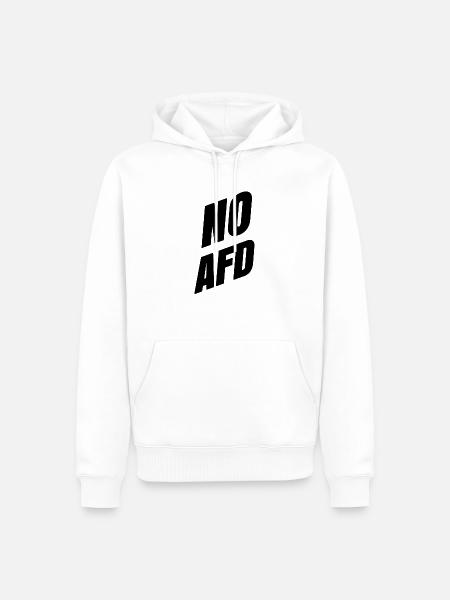 gegen nazis afd alternative für deutschland shirt - Männer Premium Bio Hoodie - Weiß