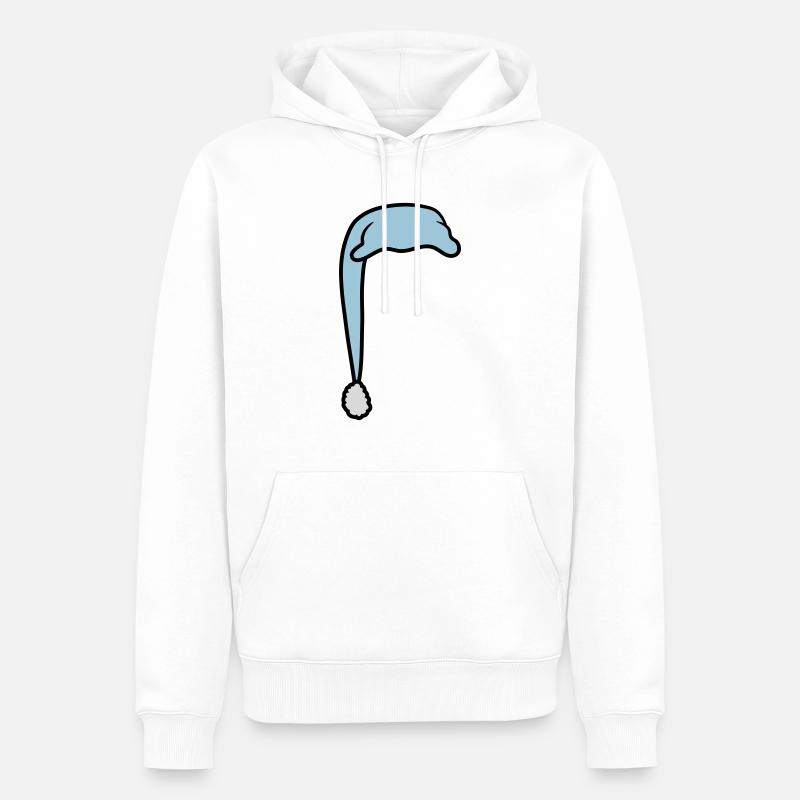 Bonnet de couchage avec bobblehead - Sweat à capuche Premium bio Homme - blanc