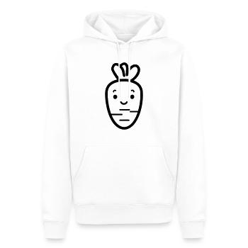 Karotte - Männer Premium Bio Hoodie - Weiß - Vorne - Nico (187cm)