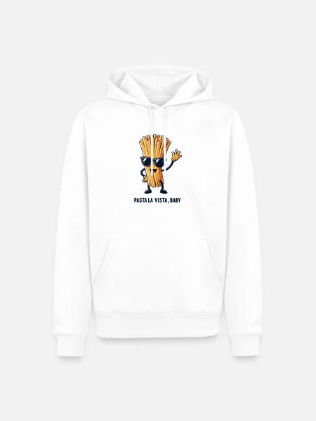 Pasta La Vista, Baby! - Männer Premium Bio Hoodie - Weiß