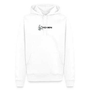Rügen - Männer Premium Bio Hoodie - Weiß - Vorne - Nico (187cm)