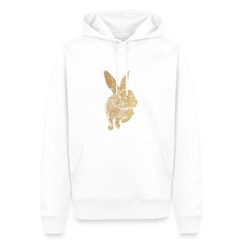 KANINCHEN MOSAIK gold - Männer Premium Bio Hoodie - Weiß - Vorne - Nico (187cm)