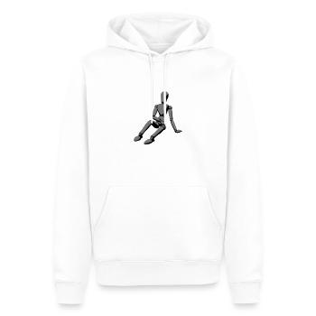 Puppe - Männer Premium Bio Hoodie - Weiß - Vorne - Nico (187cm)