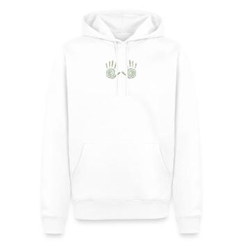 Reiki Hände - Männer Premium Bio Hoodie - Weiß - Vorne - Nico (187cm)
