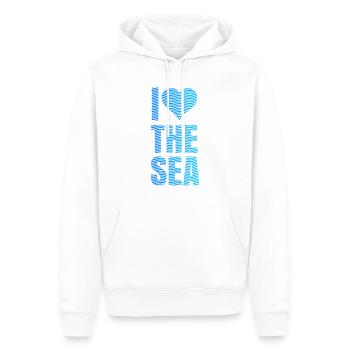 I love the sea waves - Men’s Premium Organic Hoodie - white - Front - Nico (187cm)