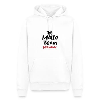 Membre de l’équipe Malle Mallorca - Sweat à capuche Premium bio Homme - blanc - Devant - Nico (187cm)