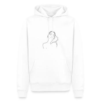 TimelessBeautySketch - Men’s Premium Organic Hoodie - white - Front - Nico (187cm)