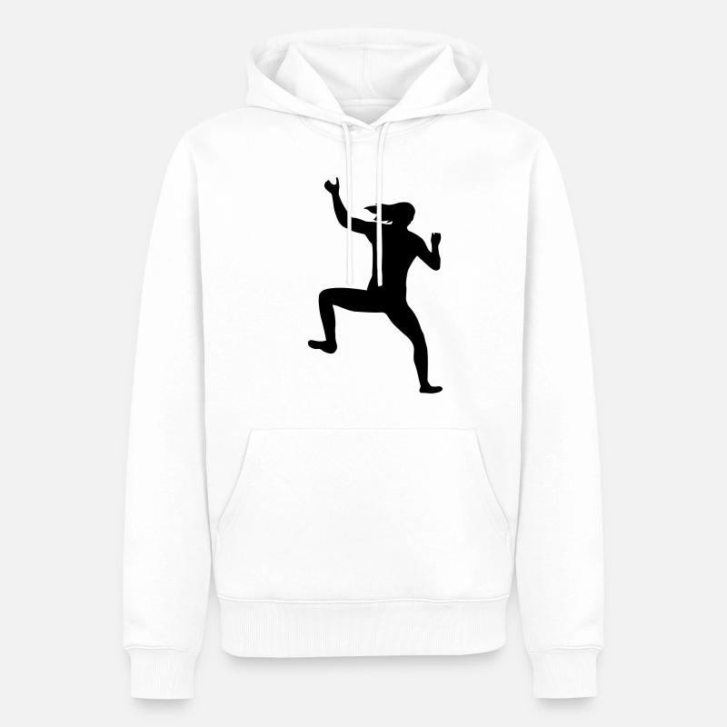 Liberté dans le mur d’escalade - Sweat à capuche Premium bio Homme - blanc