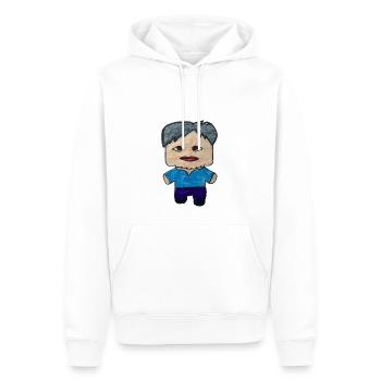 Claudi Party - Männer Premium Bio Hoodie - Weiß - Vorne - Nico (187cm)