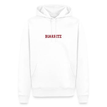 Biarritz - Sweat à capuche Premium bio Homme - blanc - Devant - Nico (187cm)