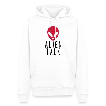 Alien__V007 - Männer Premium Bio Hoodie - Weiß - Vorne - Nico (187cm)