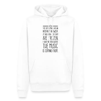 My mind is like an internet browser - Männer Premium Bio Hoodie - Weiß - Vorne - Nico (187cm)