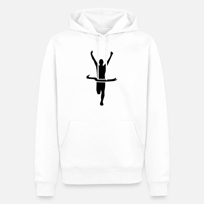 Sieger Gewinner - Männer Premium Bio Hoodie - Weiß