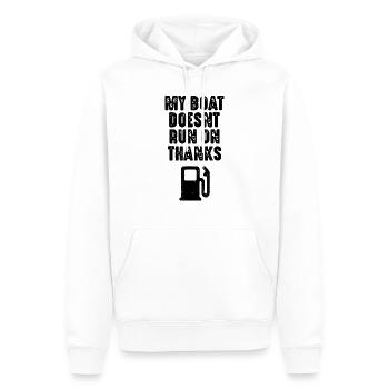 Mein Boot läuft nicht weiter, dank Bootsgeschenken - Männer Premium Bio Hoodie - Weiß - Vorne - Nico (187cm)