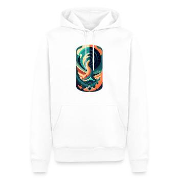 Boot in den Fluten - Männer Premium Bio Hoodie - Weiß - Vorne - Nico (187cm)