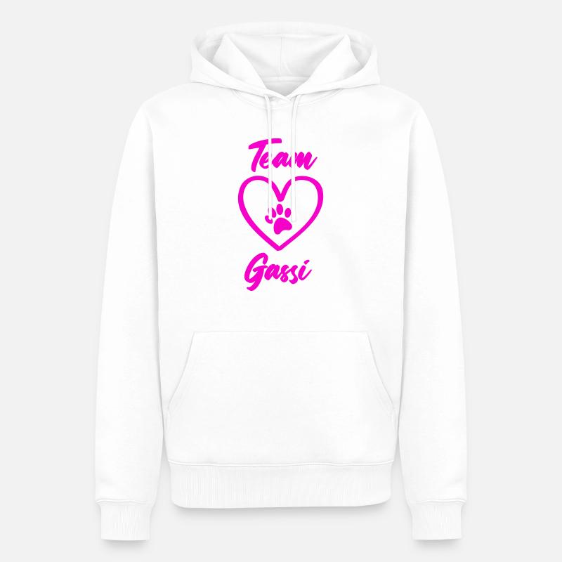 team gassi pfote liebe - Männer Premium Bio Hoodie - Weiß