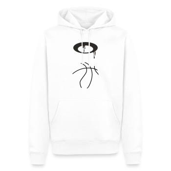 Basket-ball 5 0 06 - Sweat à capuche Premium bio Homme - blanc - Devant - Nico (187cm)